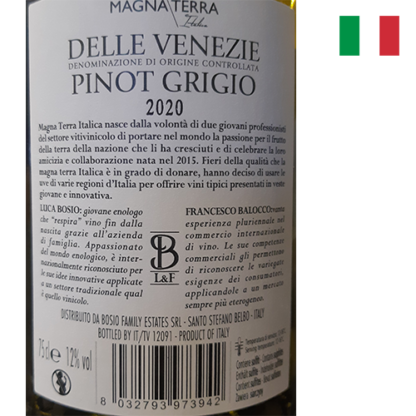 Magna Terra Italica, Pinot Grigio, DOC delle Venezie 2020' 75 cl 12% vol - Image 2