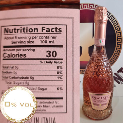 0% vol - Bosio Demi Sec Rose - vahuvein rose' 75 cl