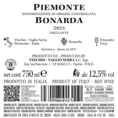 Mie Gioie Piemonte Bonarda Frizzante DOC 2023' 75 cl 12,5% vol - Image 3