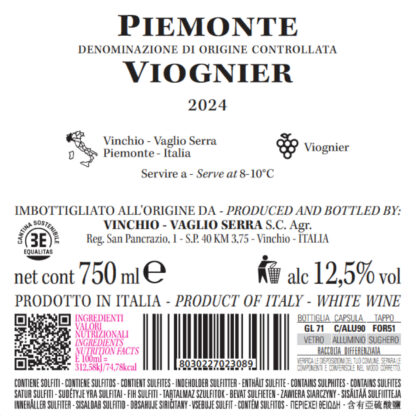 Vinchio Vaglio Viognier Lipipai Piemonte DOC 2024' 75cl 12,5% vol - Image 3